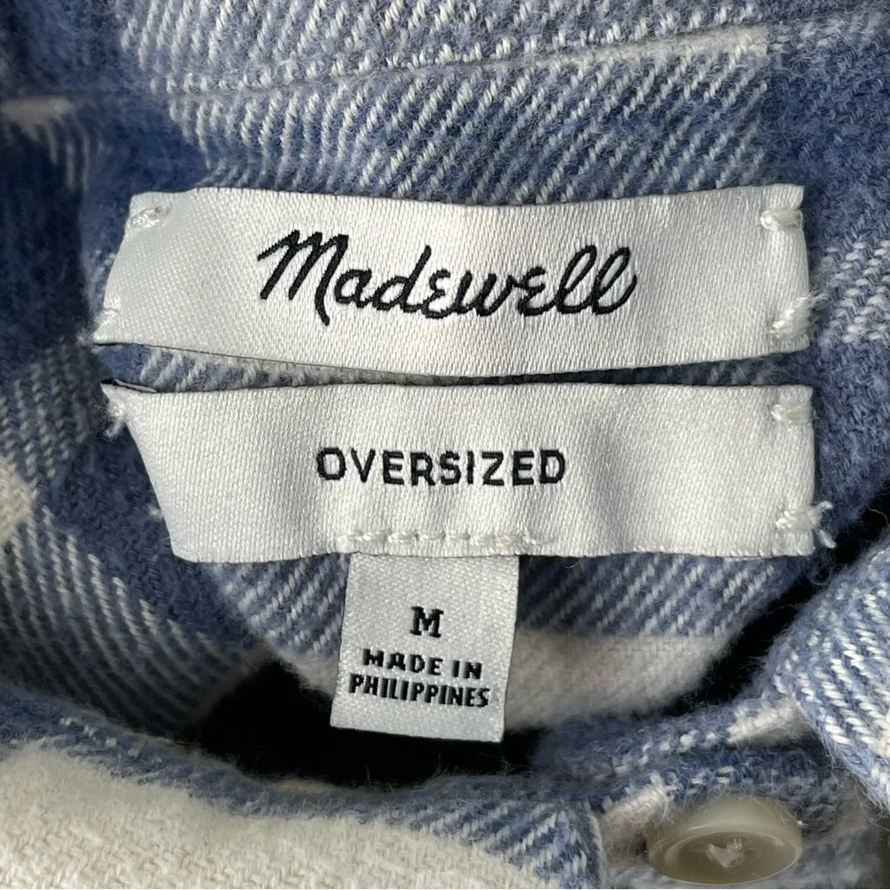 Madewell flannel classic ex-boyfriend plaid button down shirt 54170 - Picture 12 of 14